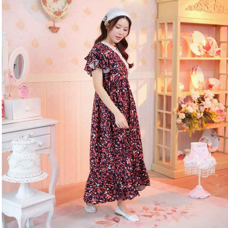 DEWI HOMEWEAR Wanita Ala Korea Bahan Rayon Premium Busui Friendly