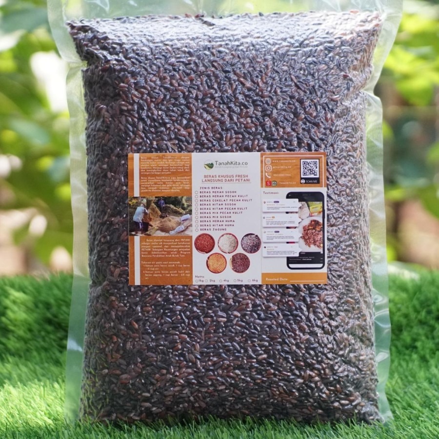 Beras Hitam Sosoh Enak Empuk dan Pulen, FRESH diambil langsung dari Petani (2kg)
