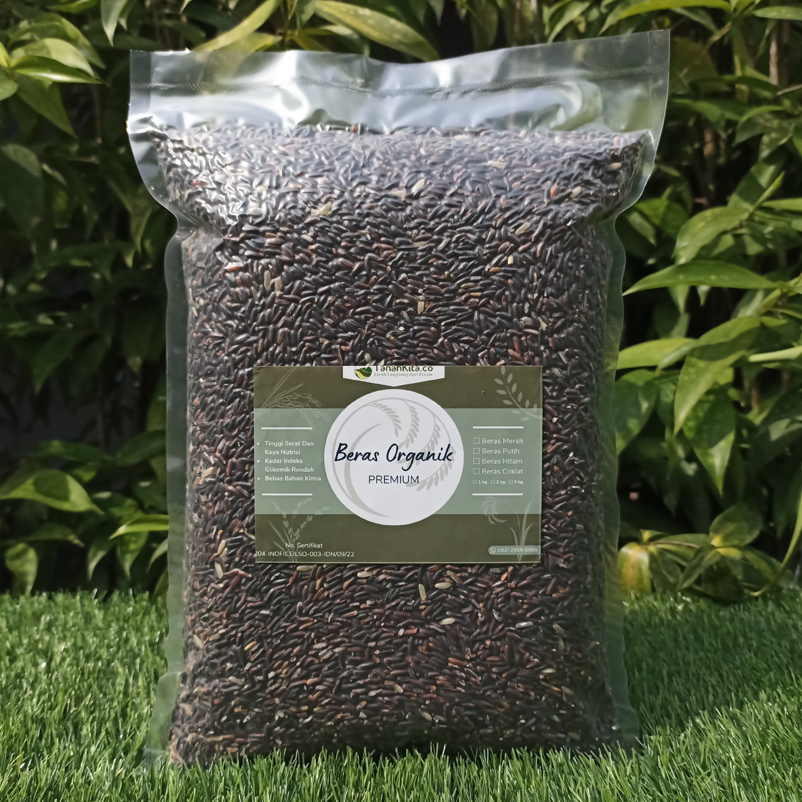Beras Hitam Organik Tinggi Serat Fresh langsung dari Petani | 2 kg vacuum