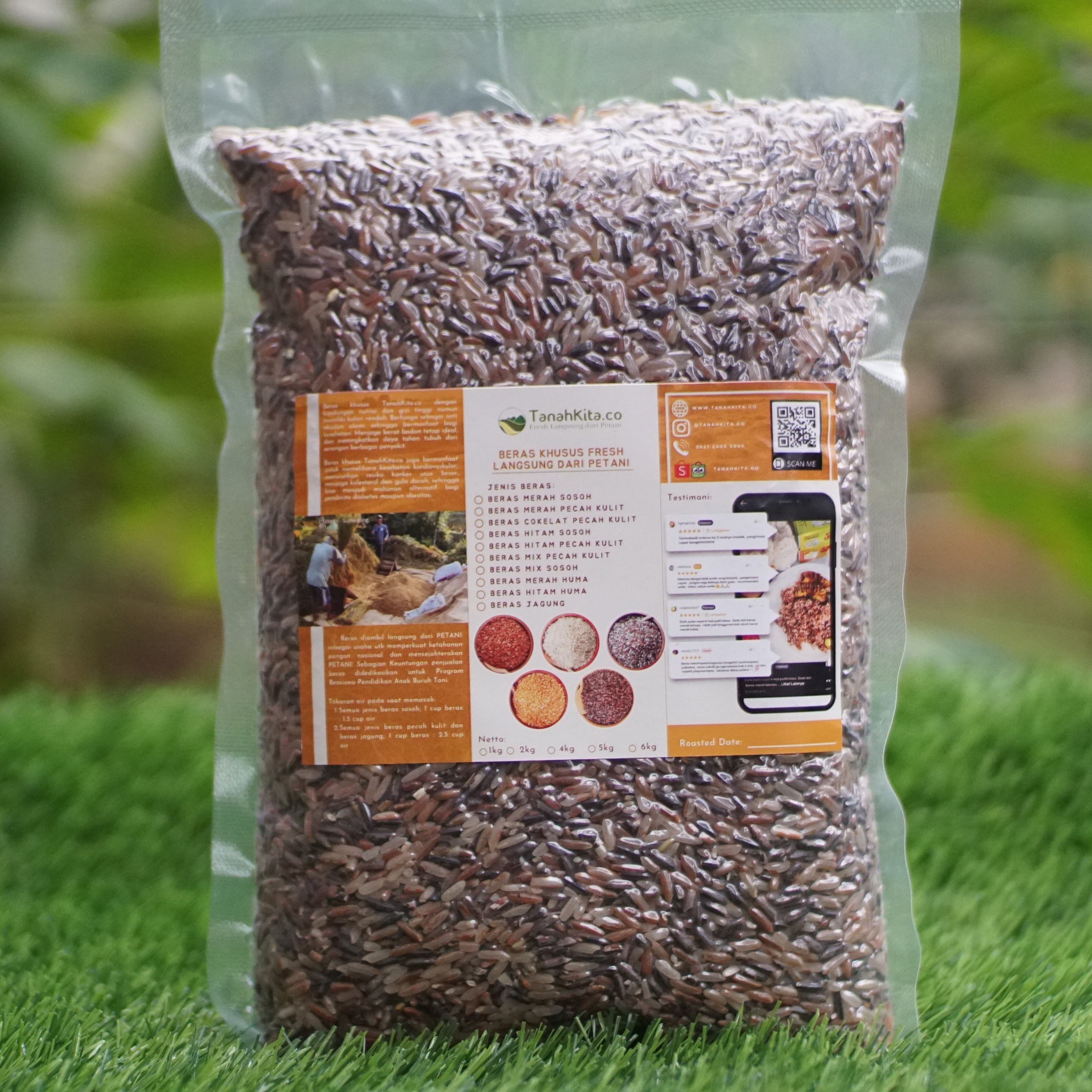 Beras Mix FRESH langsung dari Petani (1kg Vacuum)