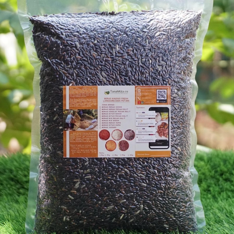 Beras Hitam Pecah Kulit FRESH diambil langsung dari Petani (2kg)