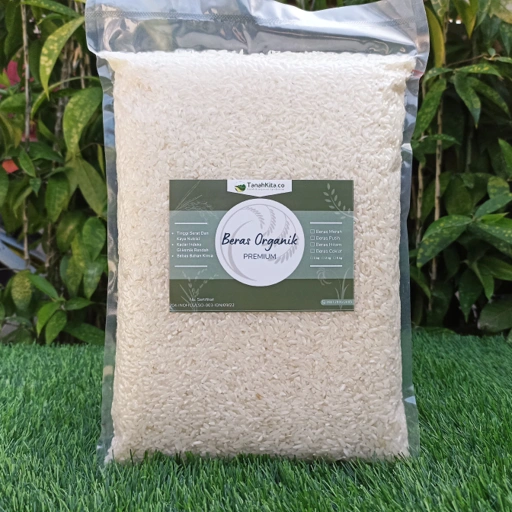 Image of Beras Putih Organik Premium I Enak Empuk dan Pulen I FRESH Langsung dari Petani I 2kg Vacuum