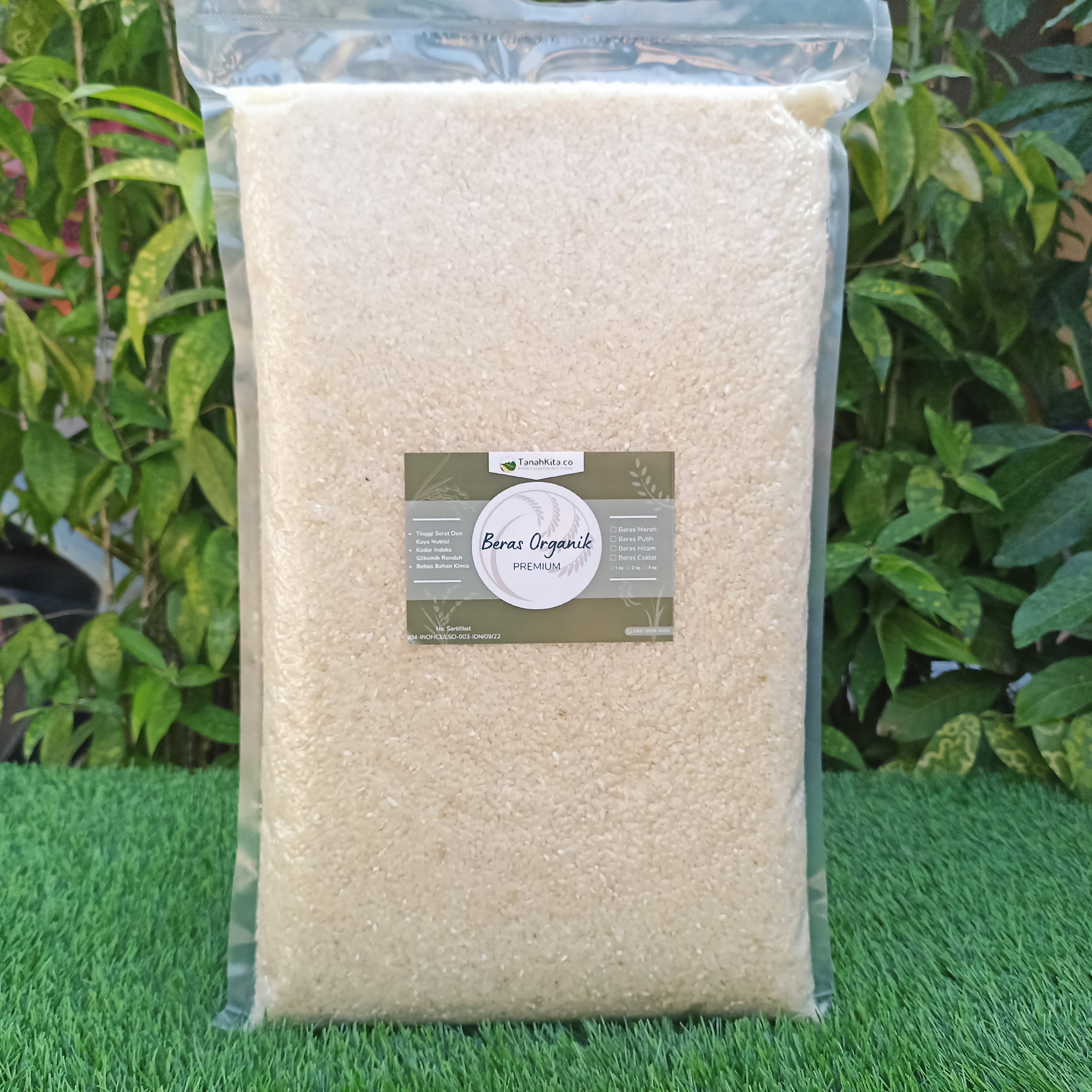 Beras Putih Organik Premium I Enak Empuk dan Pulen I FRESH Langsung dari Petani I 5kg Vacuum