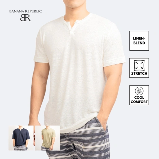 Image of Kaos linen Banana republic notch neck