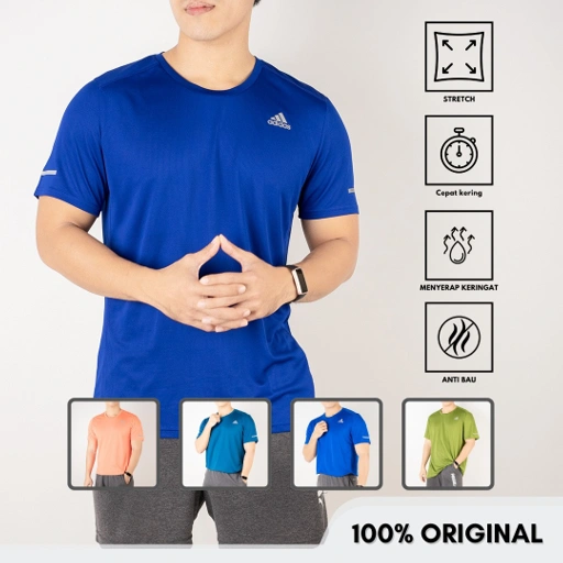 Image of Kaos olahraga running Adidas side logo