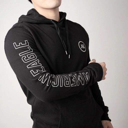 Image of Hoodie American eagle circle black