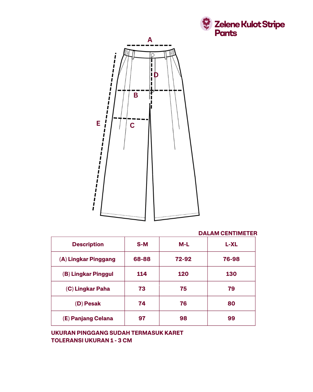 ZELENE KULOT PANTS STRIPE