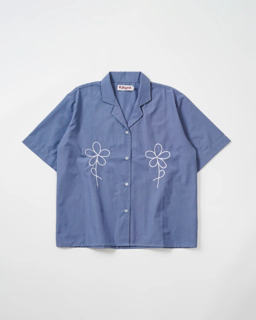 Image of ZKYNIT - Jena Atasan Wanita Kemeja Wanita Kemeja Bordir Lucu