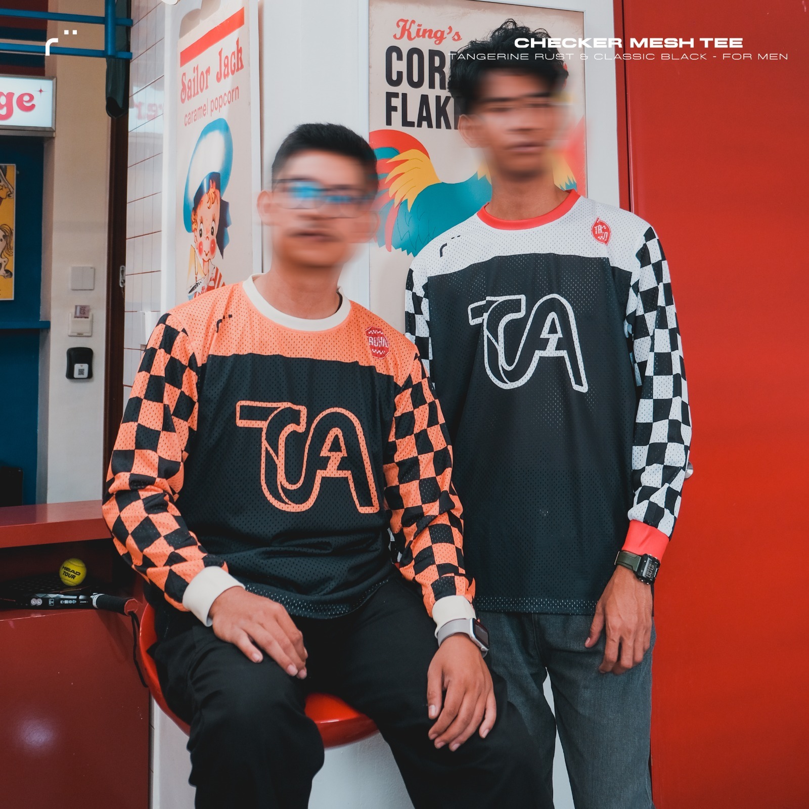 TA BY TRZ - Checker Mesh Tee Men