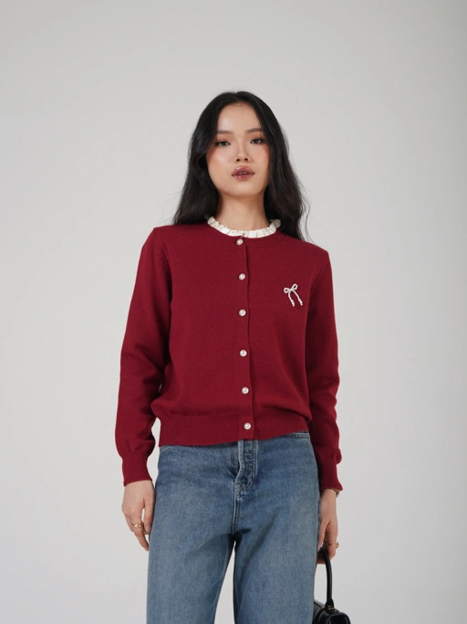 Image of NEIRA CARDY — Premium Knit Cardigan dengan Pearl Buttons