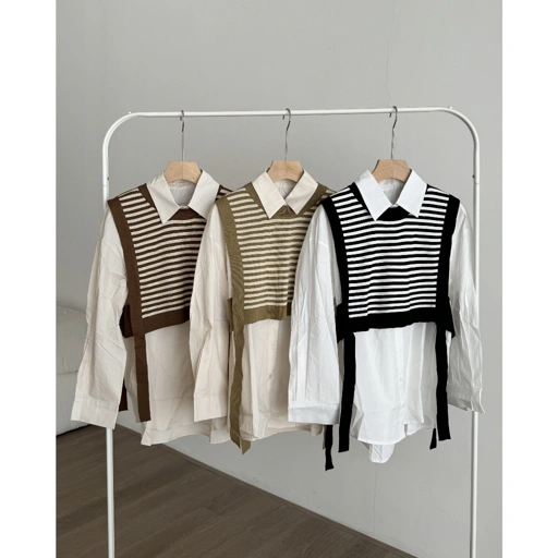 Image of PAYUBGT - Kemeja Wanita  Tiffany Vest  Atasan Kemeja Wanita Katun Poplin