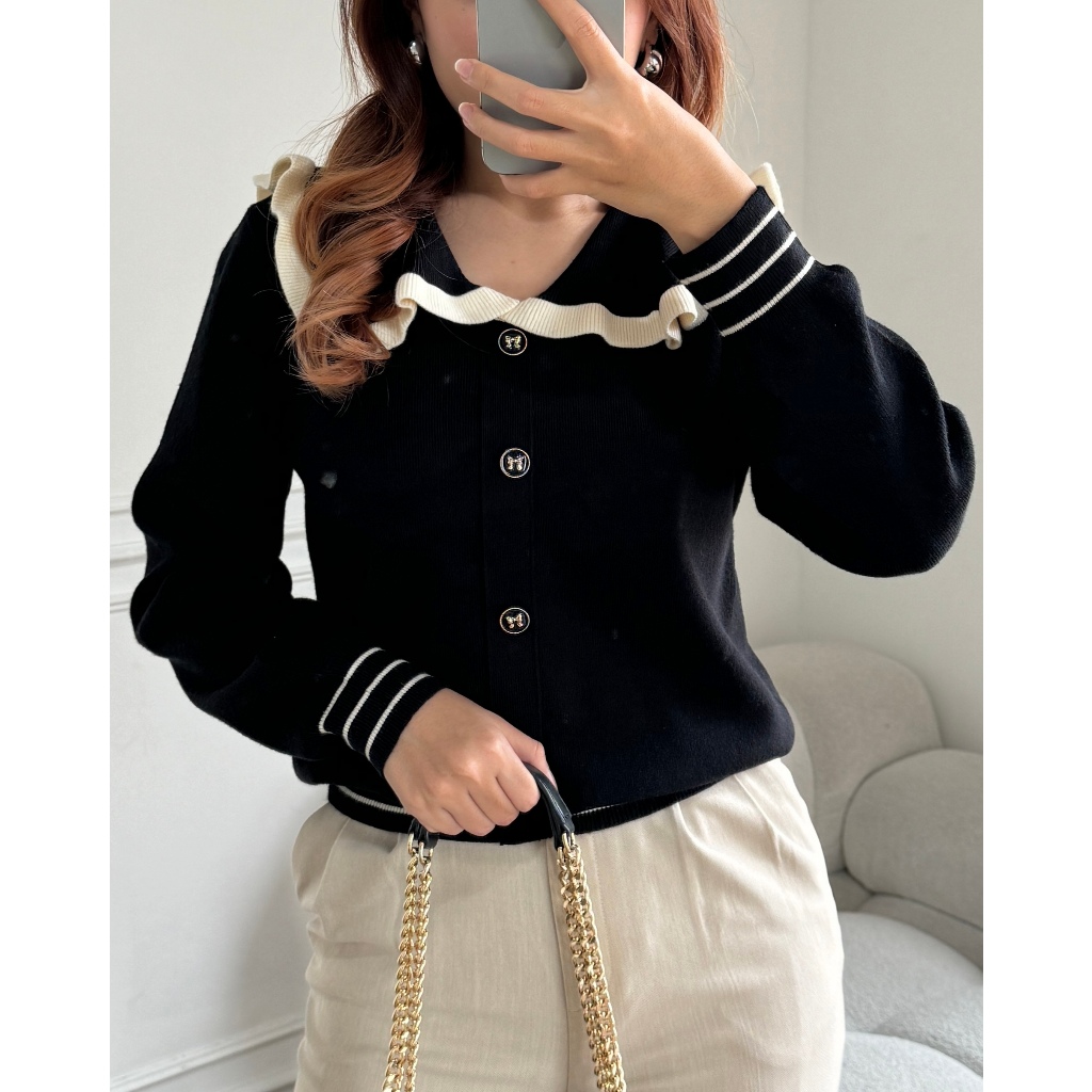 PAYUBGT - Sweater Rajut  Ara Knited Outer Sweater Rajut Atasan Wanita