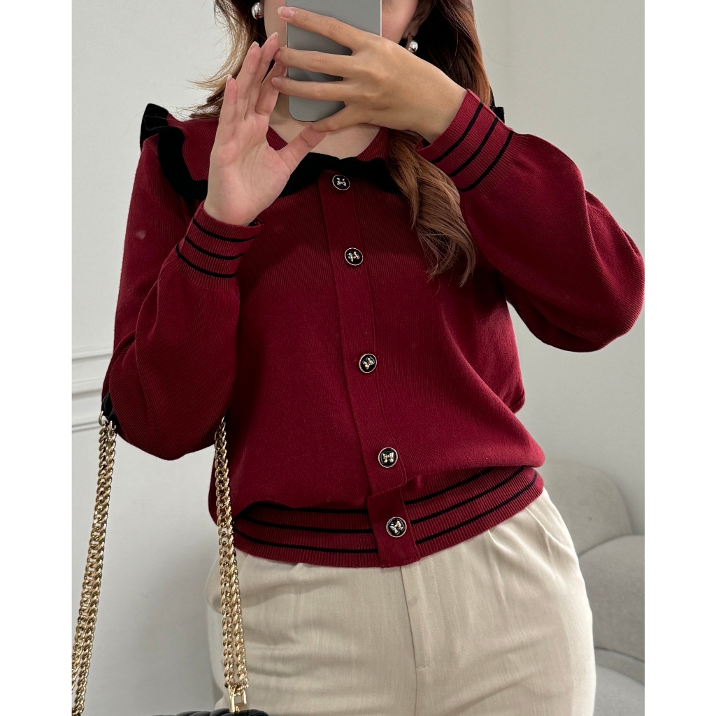 PAYUBGT - Sweater Rajut  Ara Knited Outer Sweater Rajut Atasan Wanita