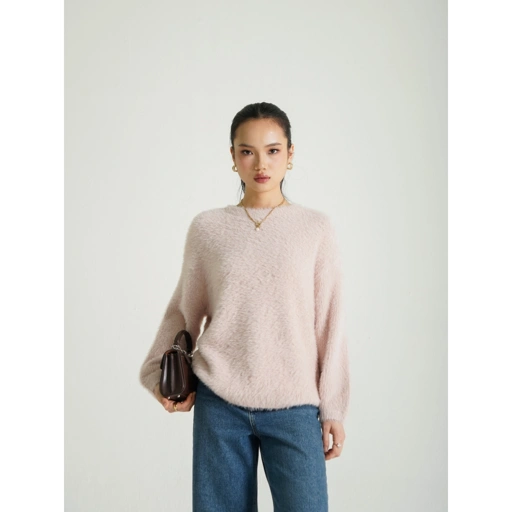 Image of PAYUBGT - Sweater Bulu Wanita  Flaum Jacket Outer Bulu Atasan Wanita