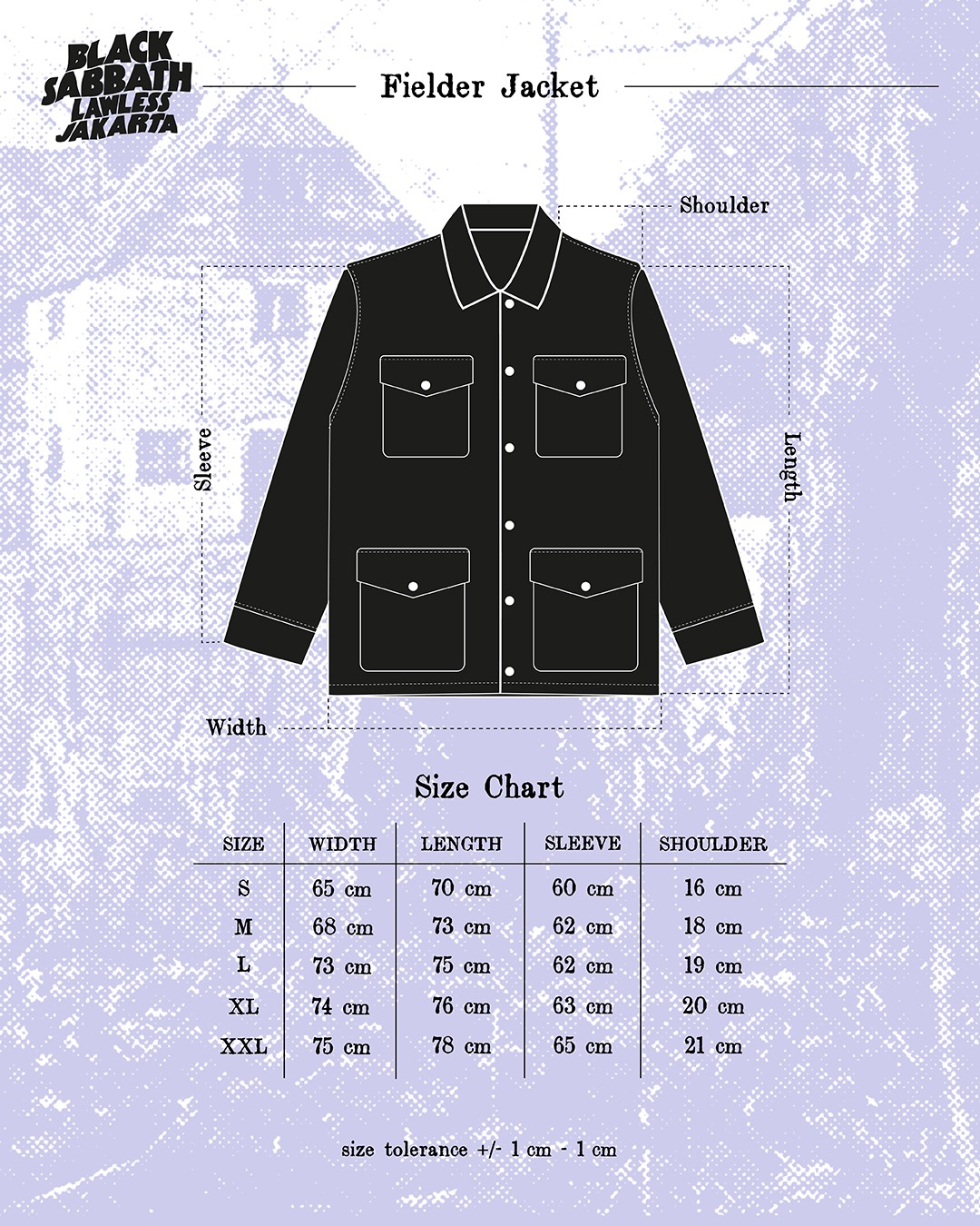 Black Sabbath X Lawless Jakarta - Never Say Die Logo Fielder Jacket - Uniform Green