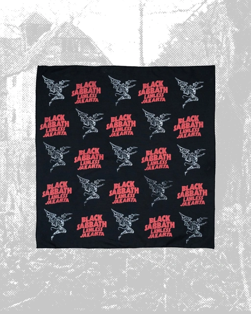 Image of Black Sabbath X Lawless Jakarta - Master Of Reality Logo Type Henry Bandana - Black