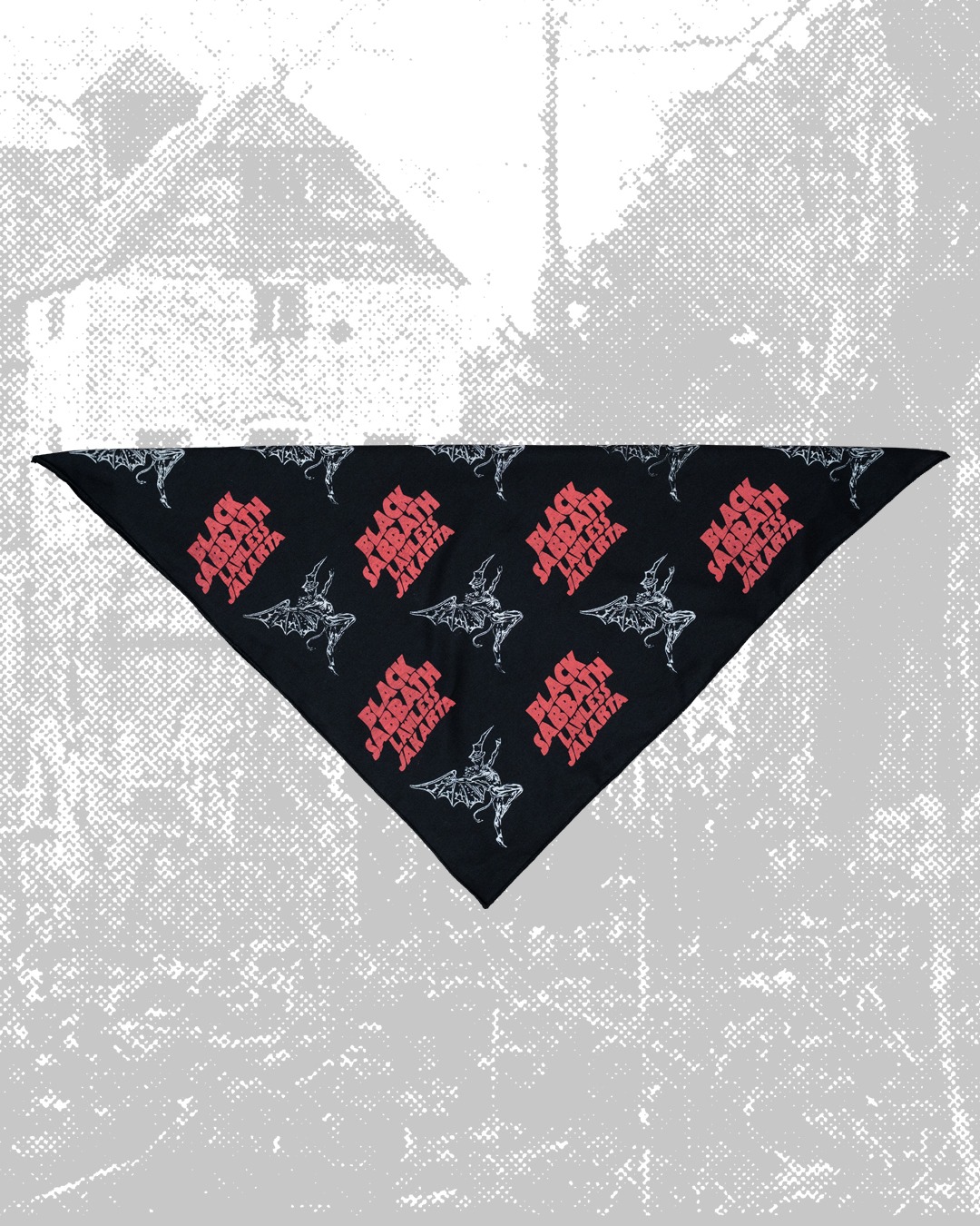 Black Sabbath X Lawless Jakarta - Master Of Reality Logo Type Henry Bandana - Black