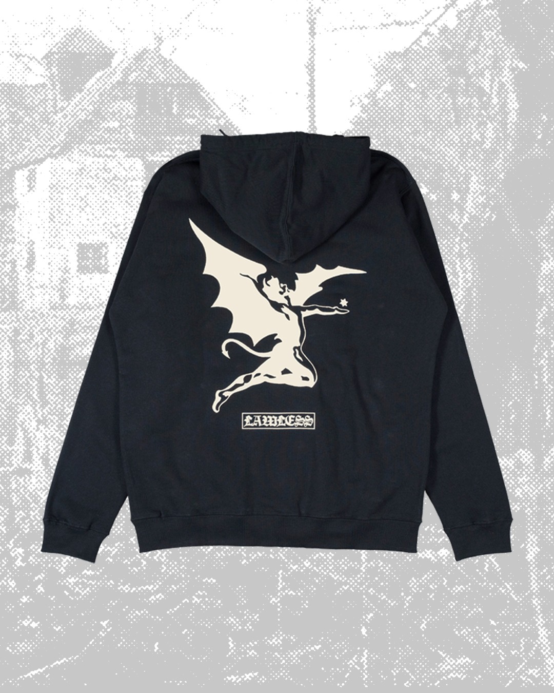 Black Sabbath X Lawless Jakarta - Type Cross Pullover Hoodie - Black