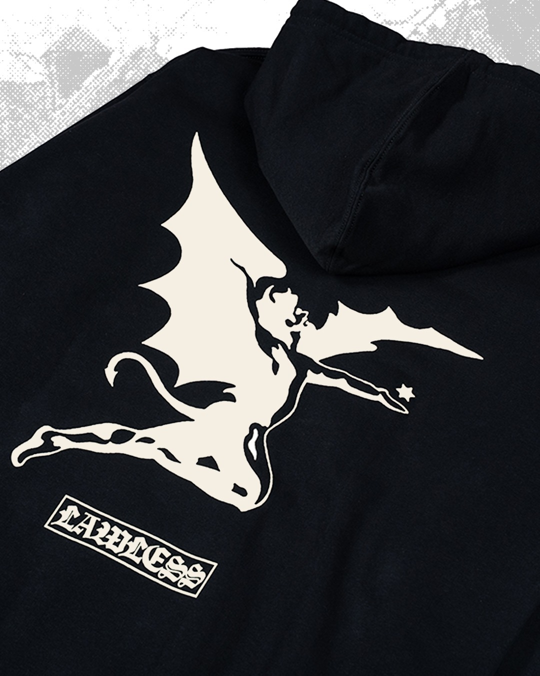 Black Sabbath X Lawless Jakarta - Type Cross Pullover Hoodie - Black