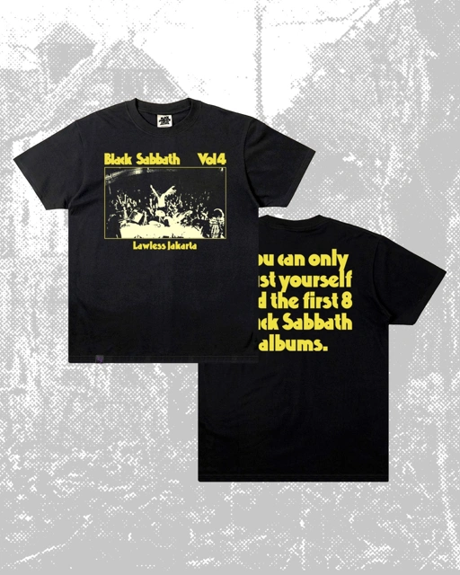 Image of Black Sabbath X Lawless Jakarta - Vol.4 Live Photo T-shirt - Black
