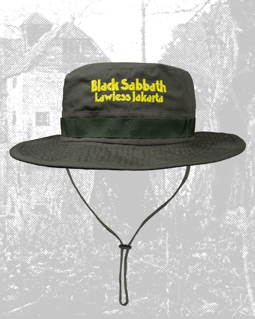 Image of Black Sabbath X Lawless Jakarta - Vol.4 Logo Type Bush Hat - Army Green