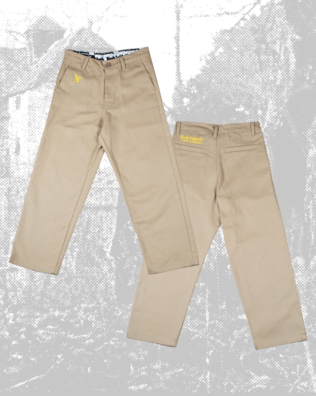 Black Sabbath X Lawless Jakarta - Vol. 4 Logo Type Chino Pants - Khaki