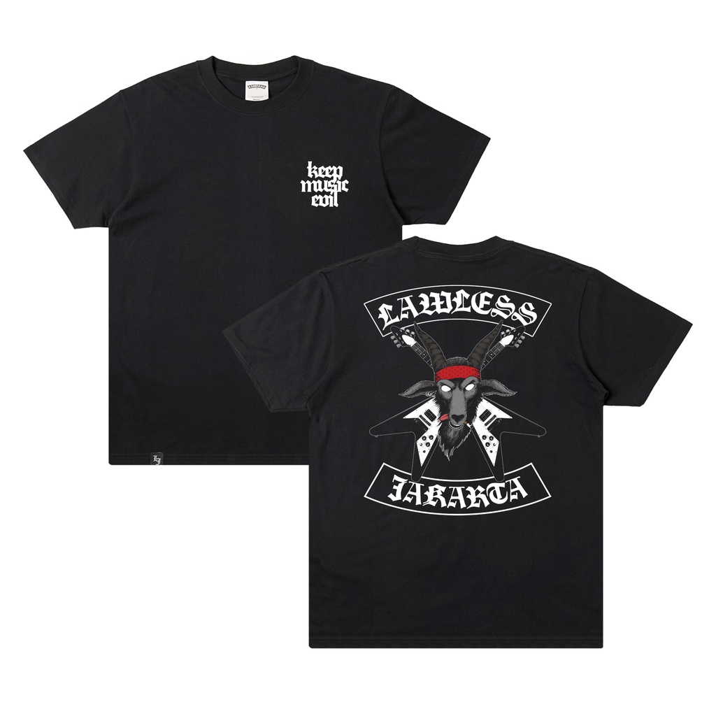 Lawless Jakarta - Keep Music Evil Tshirt - Black
