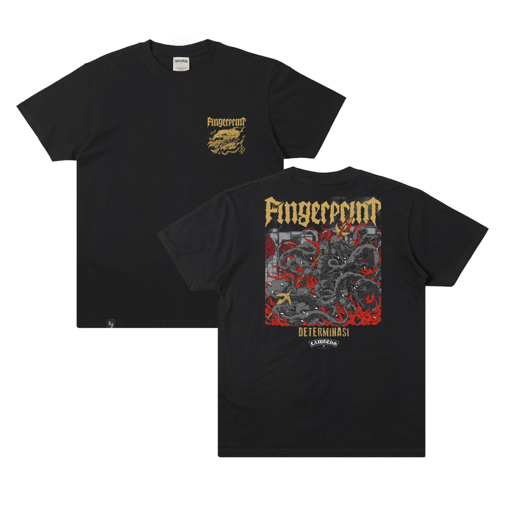 Lawless Jakarta Records - Fingerprint - Determinasi Tshirt - Black