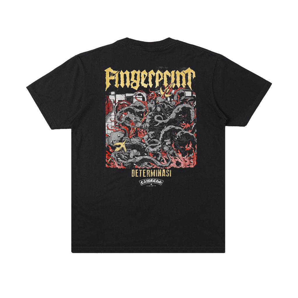 Lawless Jakarta Records - Fingerprint - Determinasi Tshirt - Black