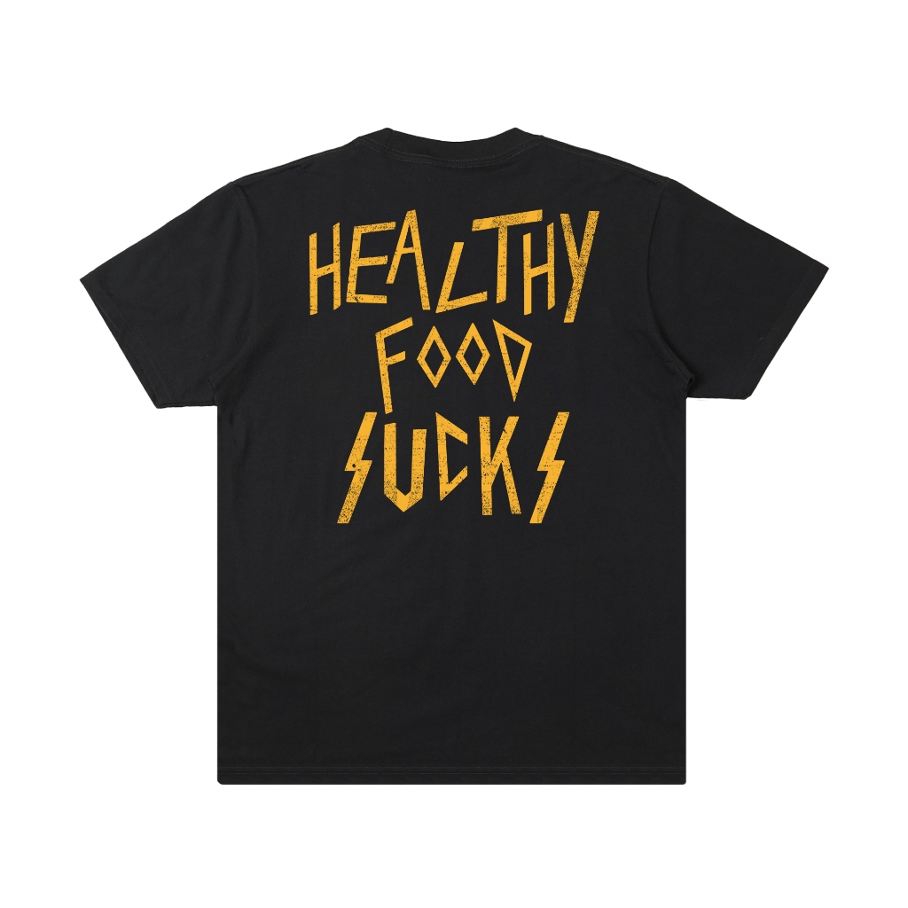Lawless Burgerbar - Healthy Food Sucks T-shirt - Black