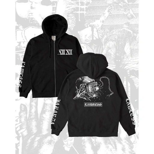 Image of Lawless Jakarta - Crowd Contra Zip-Up Hoodie - Black
