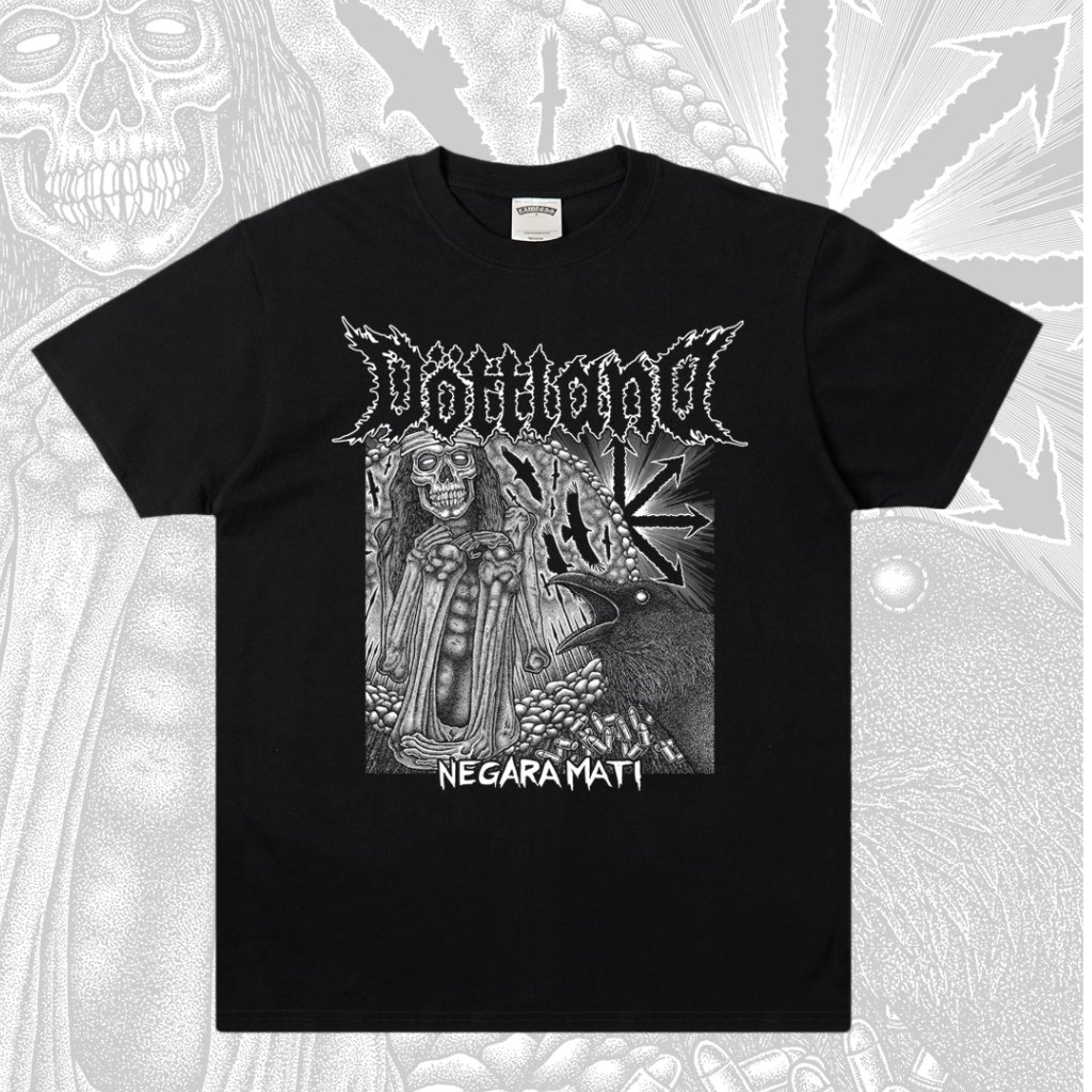 Lawless Jakarta Records - Dottland - Negara Mati T-shirt - Black