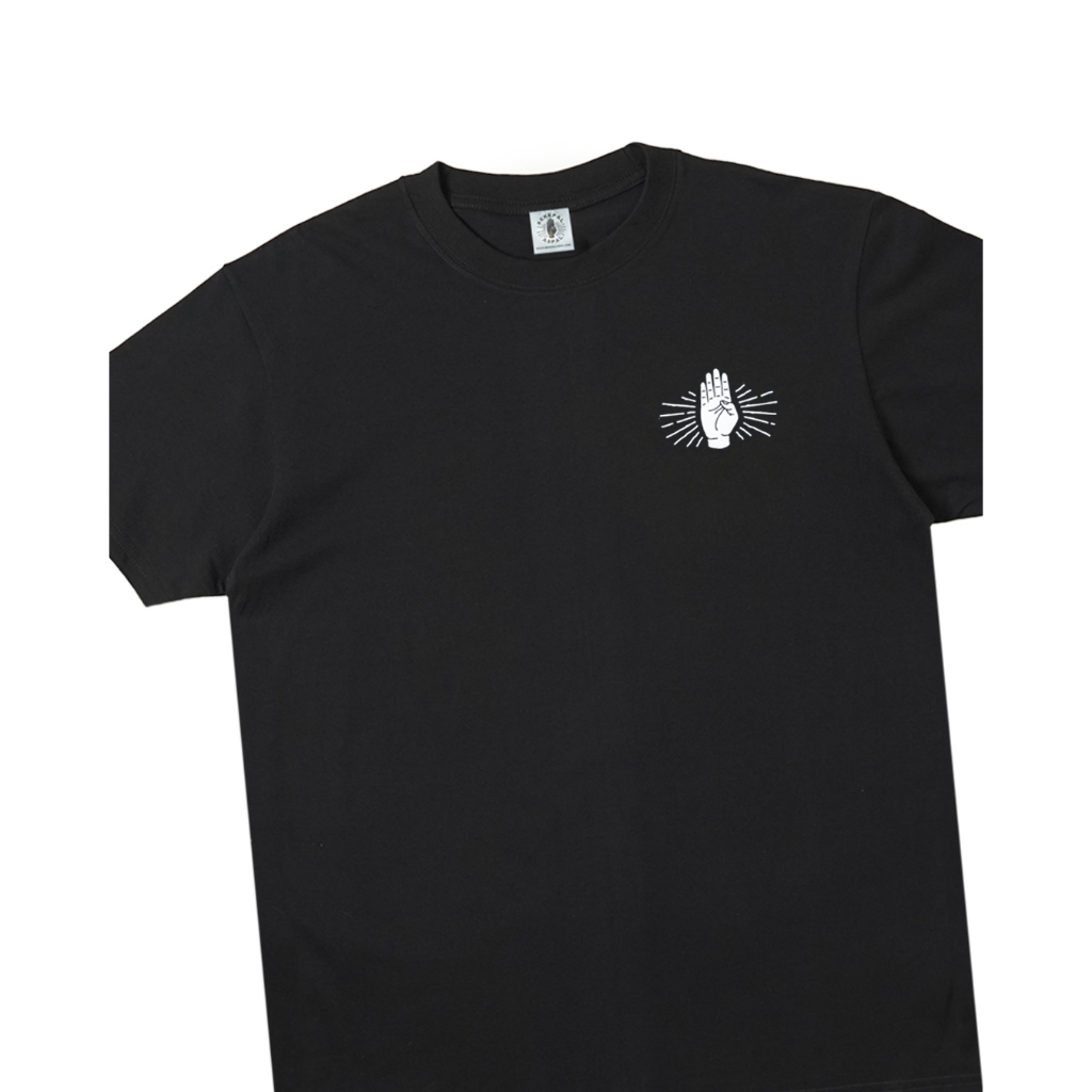 Sekepal Aspal - Hand Logo 10Th Anniversary Edition T-shirt - Black/White