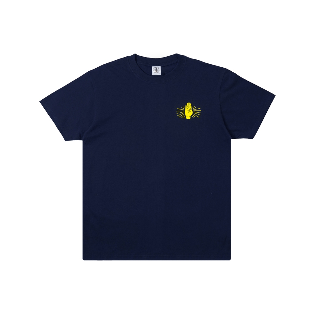 Sekepal Aspal - Hand Logo 10Th Anniversary Edition T-shirt - Navy/Yellow