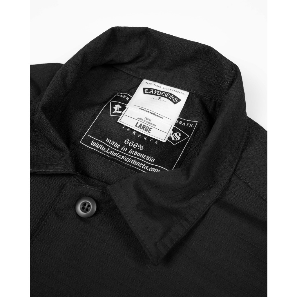 Lawless Jakarta - Infiltrate S/S Button Up Shirt - Black