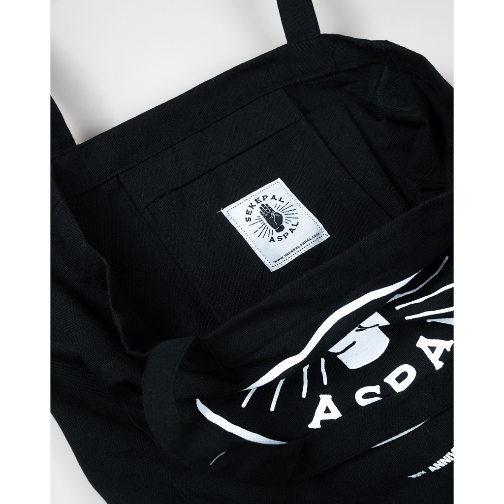 Sekepal Aspal - Hand Logo Tote Bag - Black