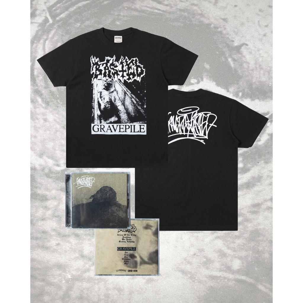 Lawless Jakarta Records - Basted / Gravepile Split Album T-shirt and CD Bundle