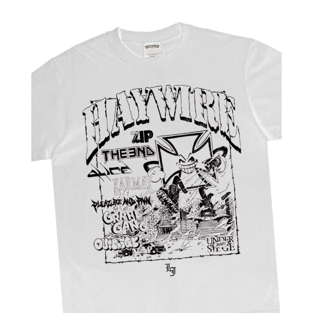 Lawless Jakarta Records - Haywire Live In Jakarta 2026 Tshirt - White