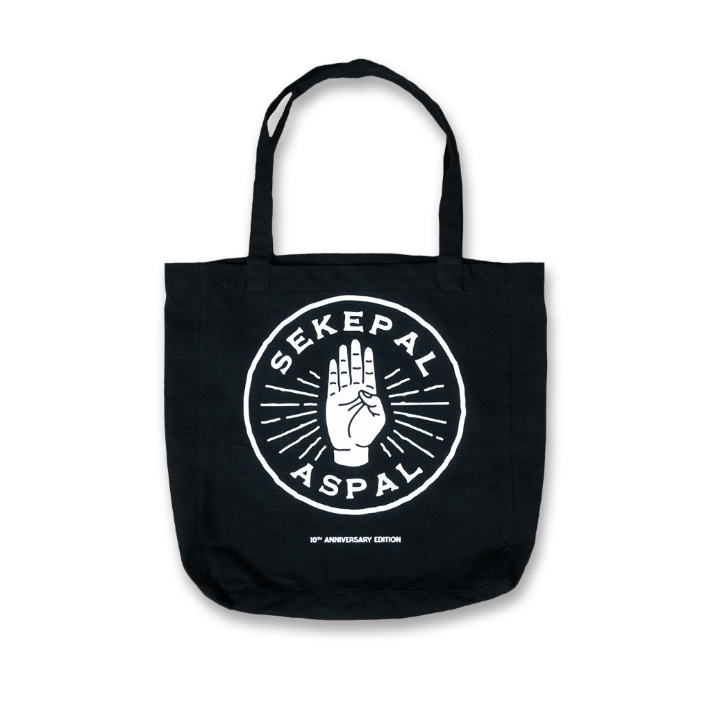 Sekepal Aspal - Hand Logo Tote Bag - Black