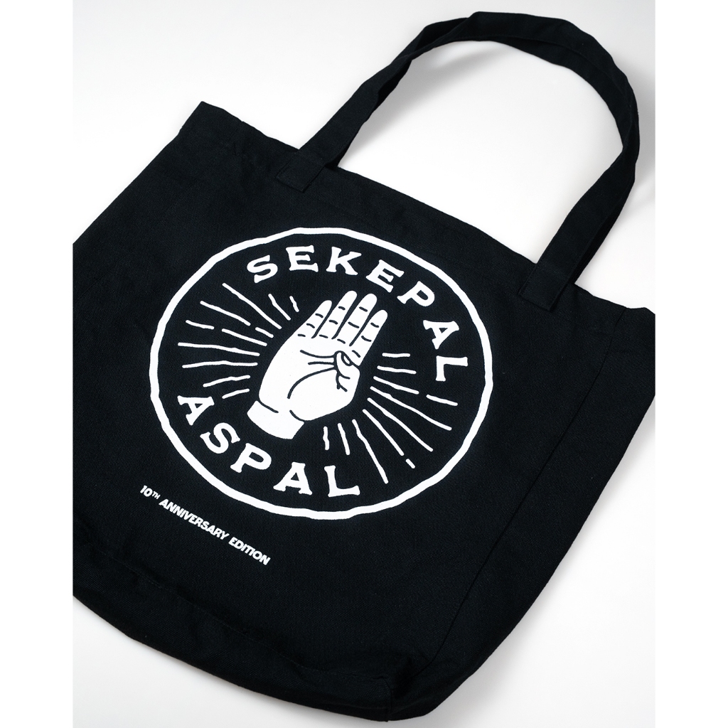 Sekepal Aspal - Hand Logo Tote Bag - Black