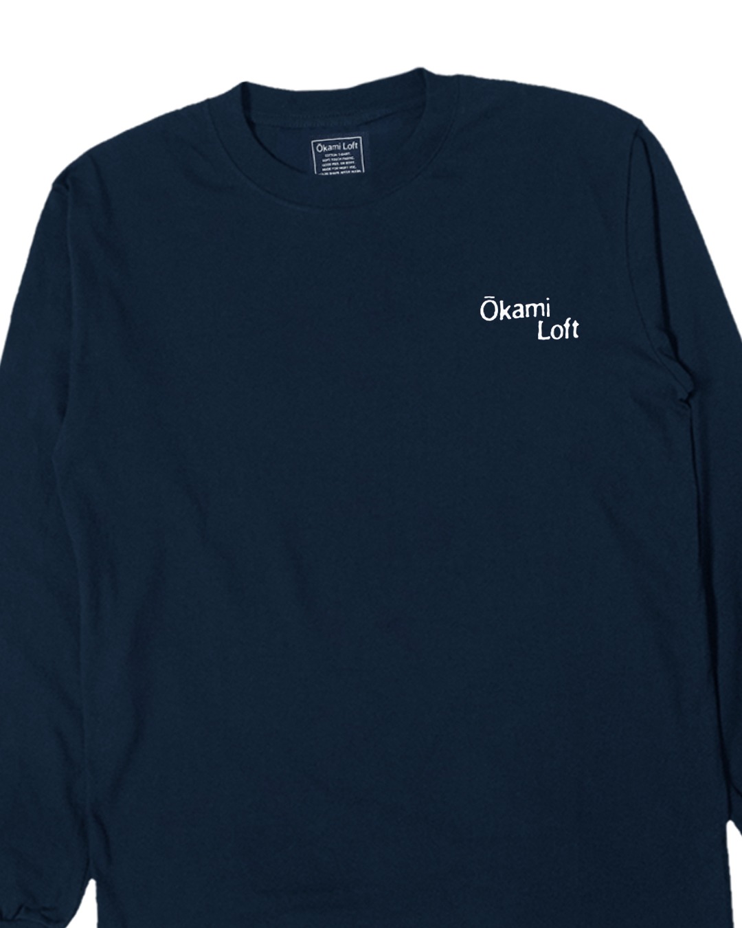 Okami Loft - Logo Type L/S T-Shirt - Navy