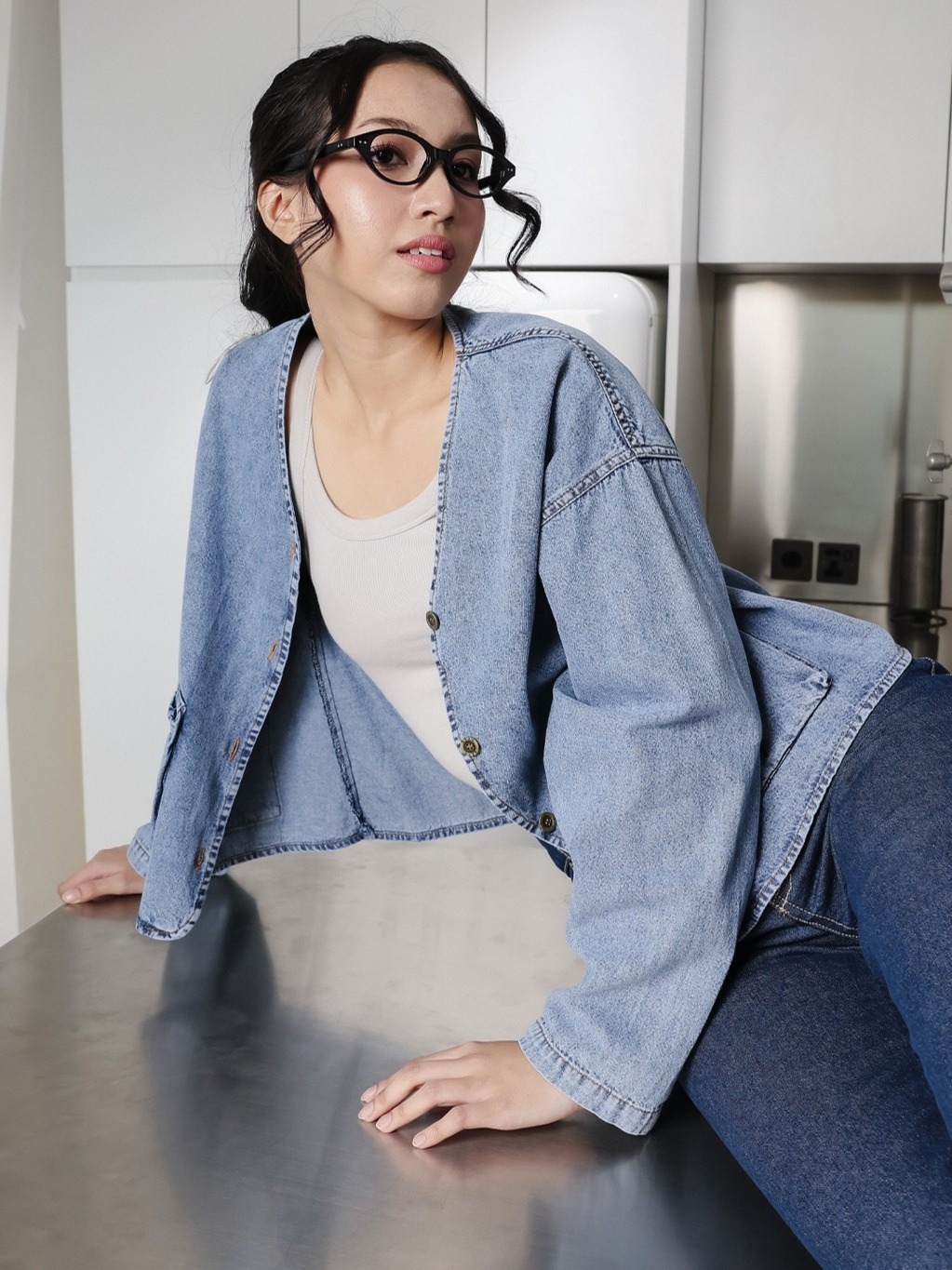 Ivana Blouse Denim