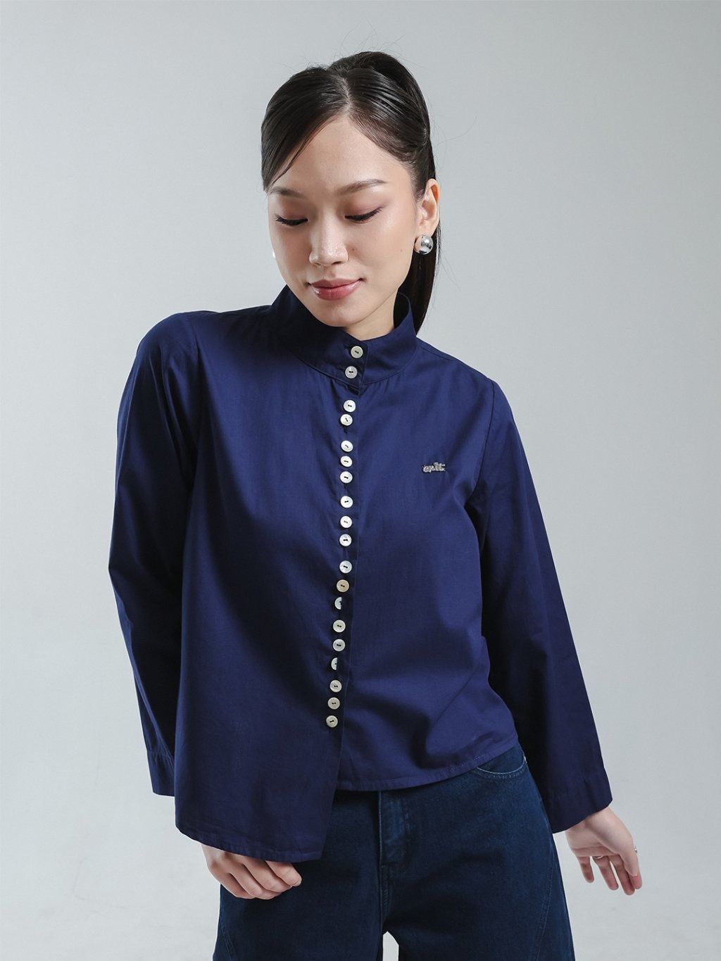 EXIT Alora Blouse | Kemeja Wanita - Atasan Lengan Panjang