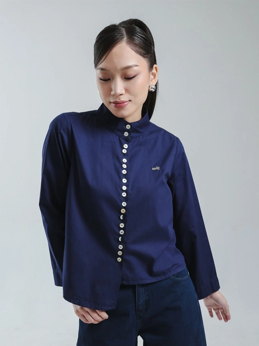 EXIT Alora Blouse | Kemeja Wanita - Atasan Lengan Panjang