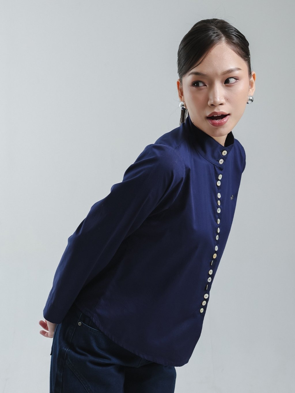 EXIT Alora Blouse | Kemeja Wanita - Atasan Lengan Panjang