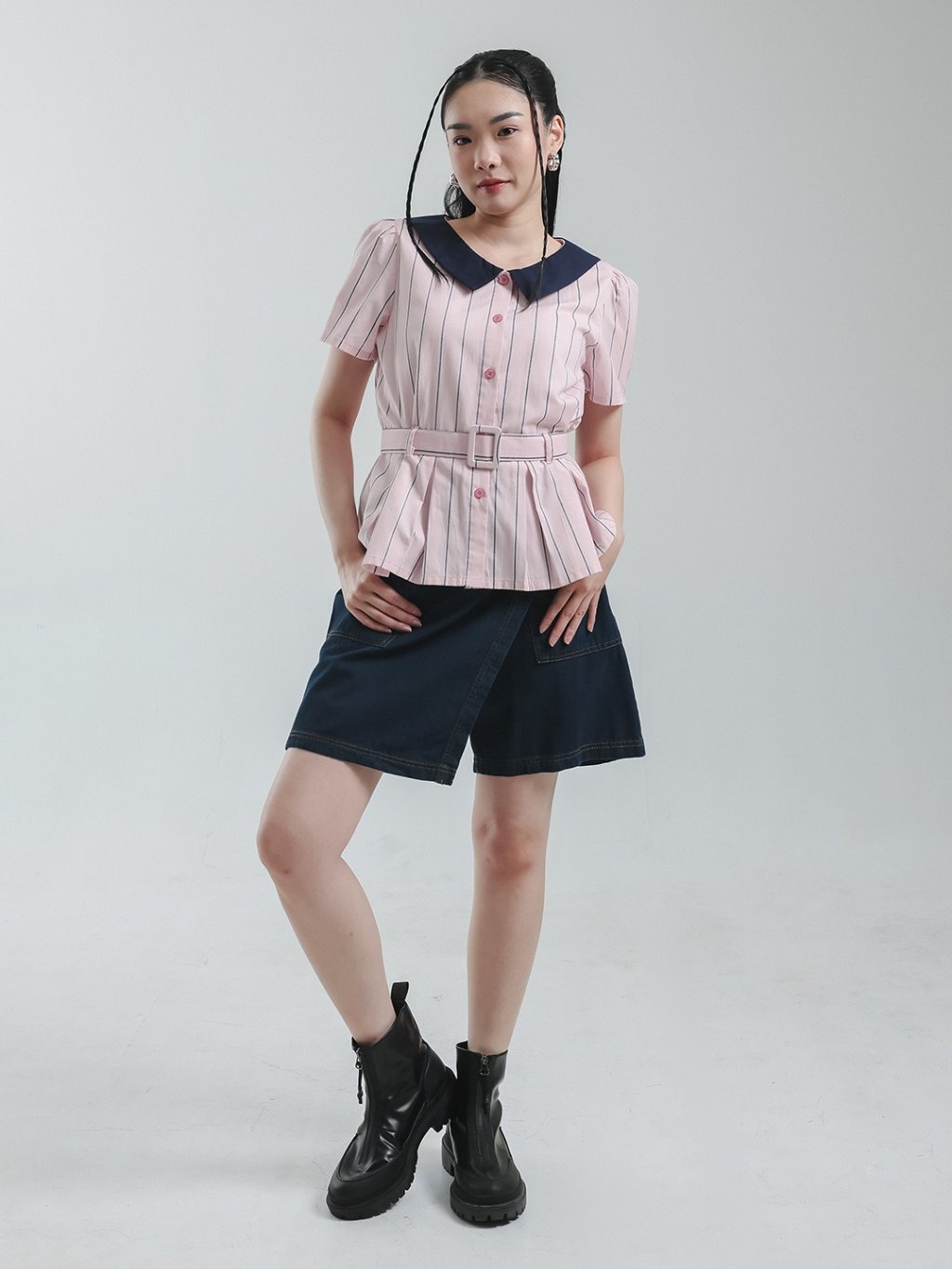EXIT Arielle Blouse | Kemeja Wanita - Atasan Lengan Pendek