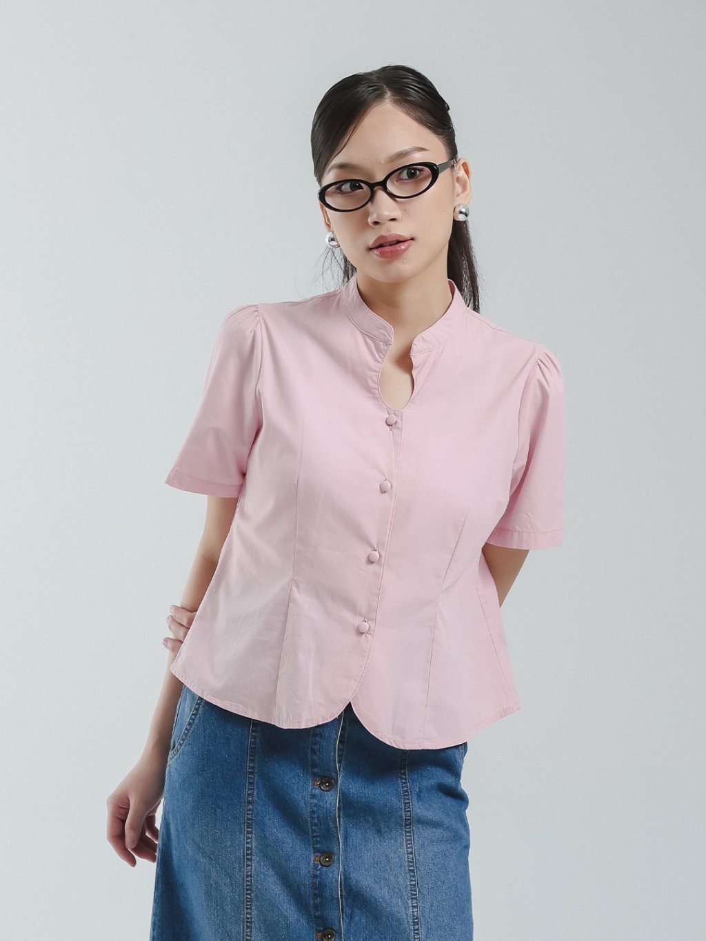 EXIT Elyra Blouse | Kemeja Wanita - Atasan Lengan Pendek