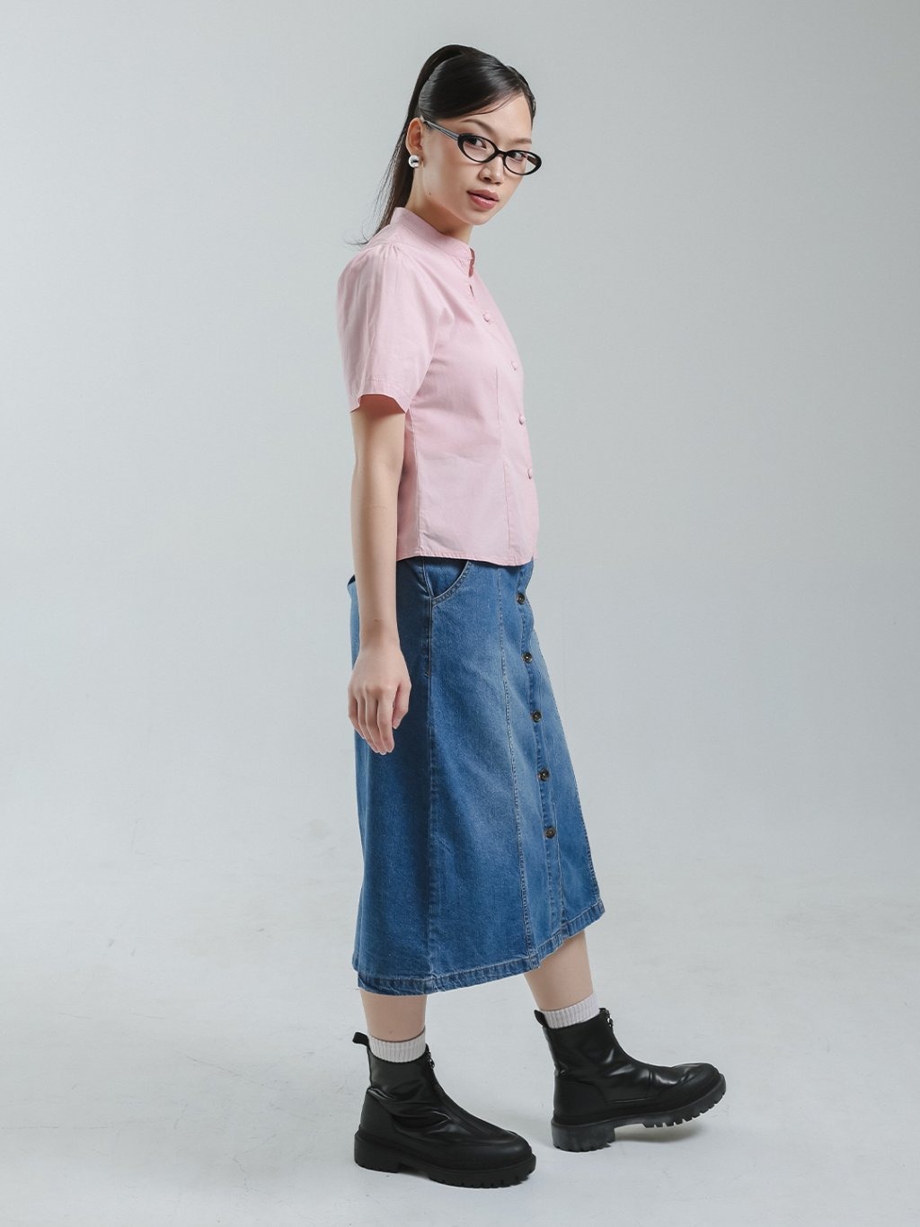 EXIT Elyra Blouse | Kemeja Wanita - Atasan Lengan Pendek