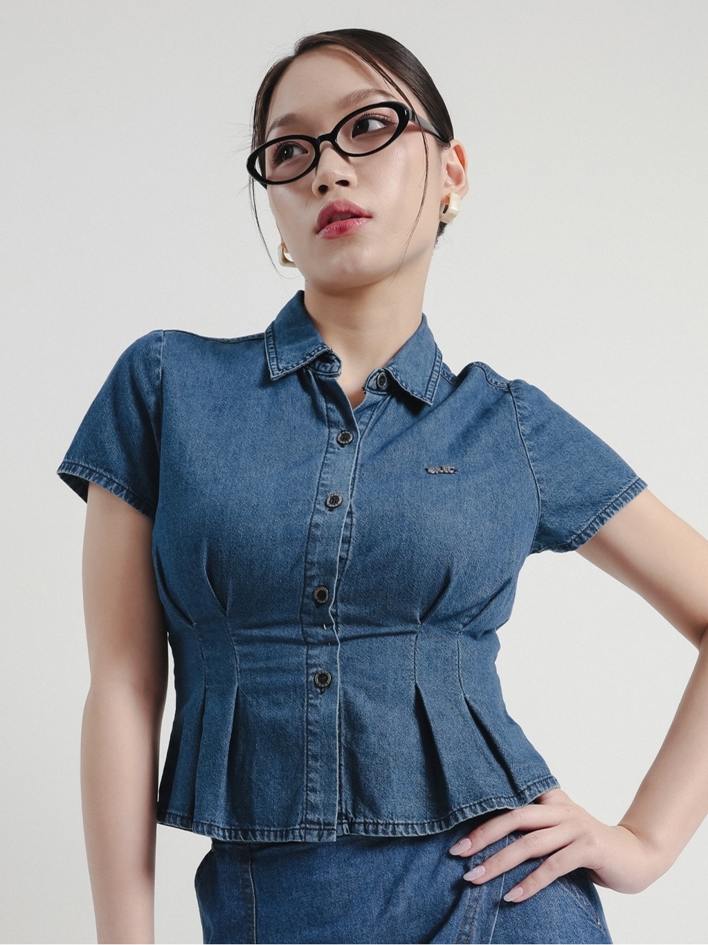 Orelia Denim Blouse