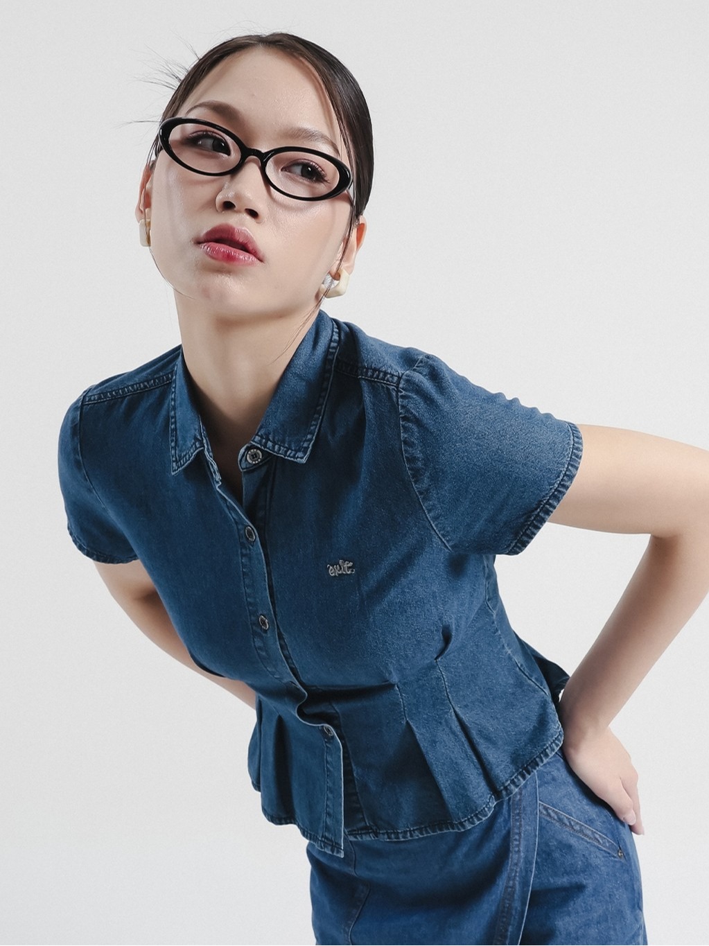 Orelia Denim Blouse